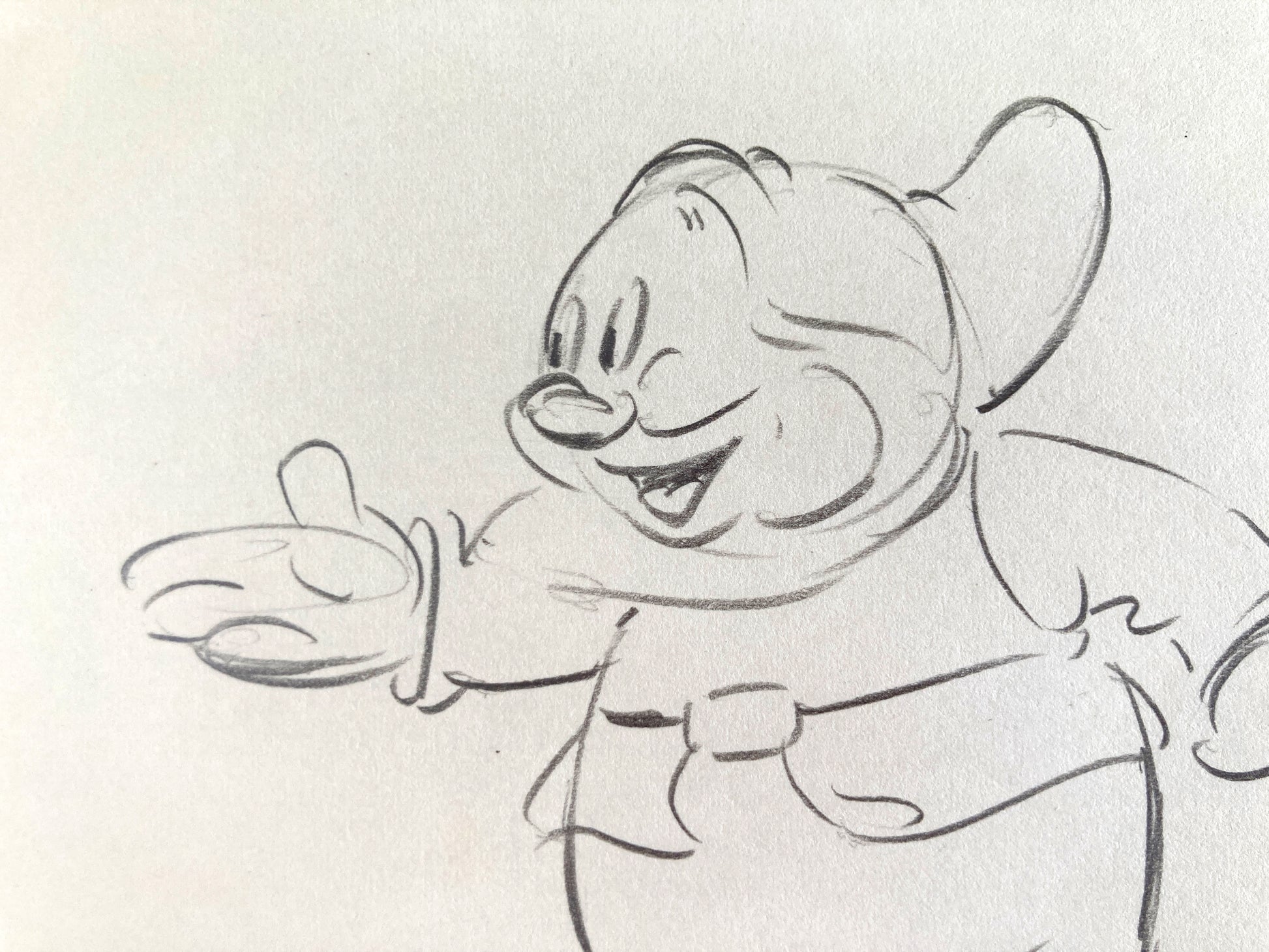 Snow White and the Seven Dwarfs : "The Silly Song" Happy Rough Animation Drawing by Disney Legend Bill Tytla (Walt Disney, 1937). For sale on FLIP Gallery