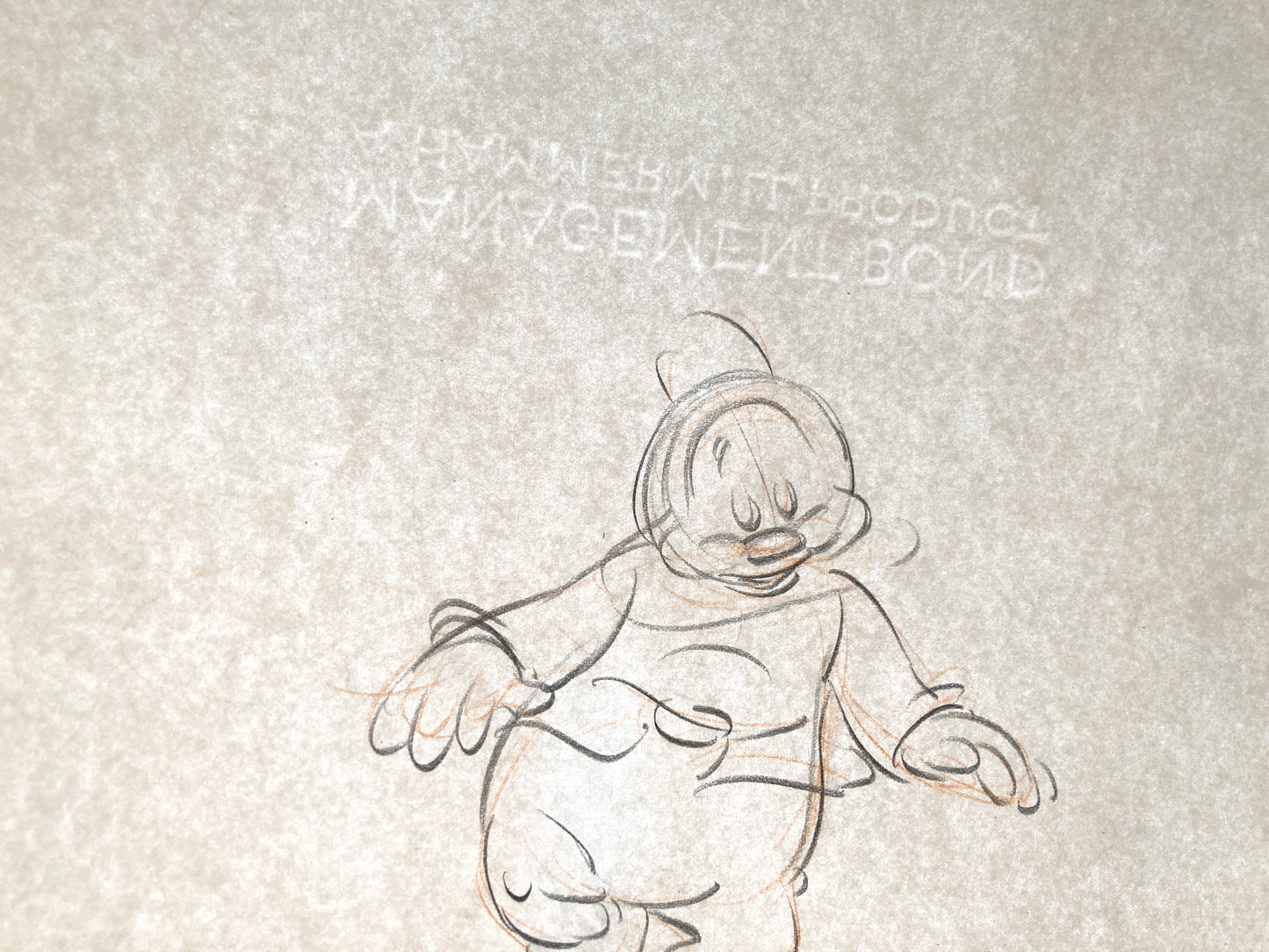 Snow White and the Seven Dwarfs "The Silly Song" Happy Rough Animation Drawing by Disney Legend Bill Tytla (Walt Disney, 1937). For sale on FLIP Gallery