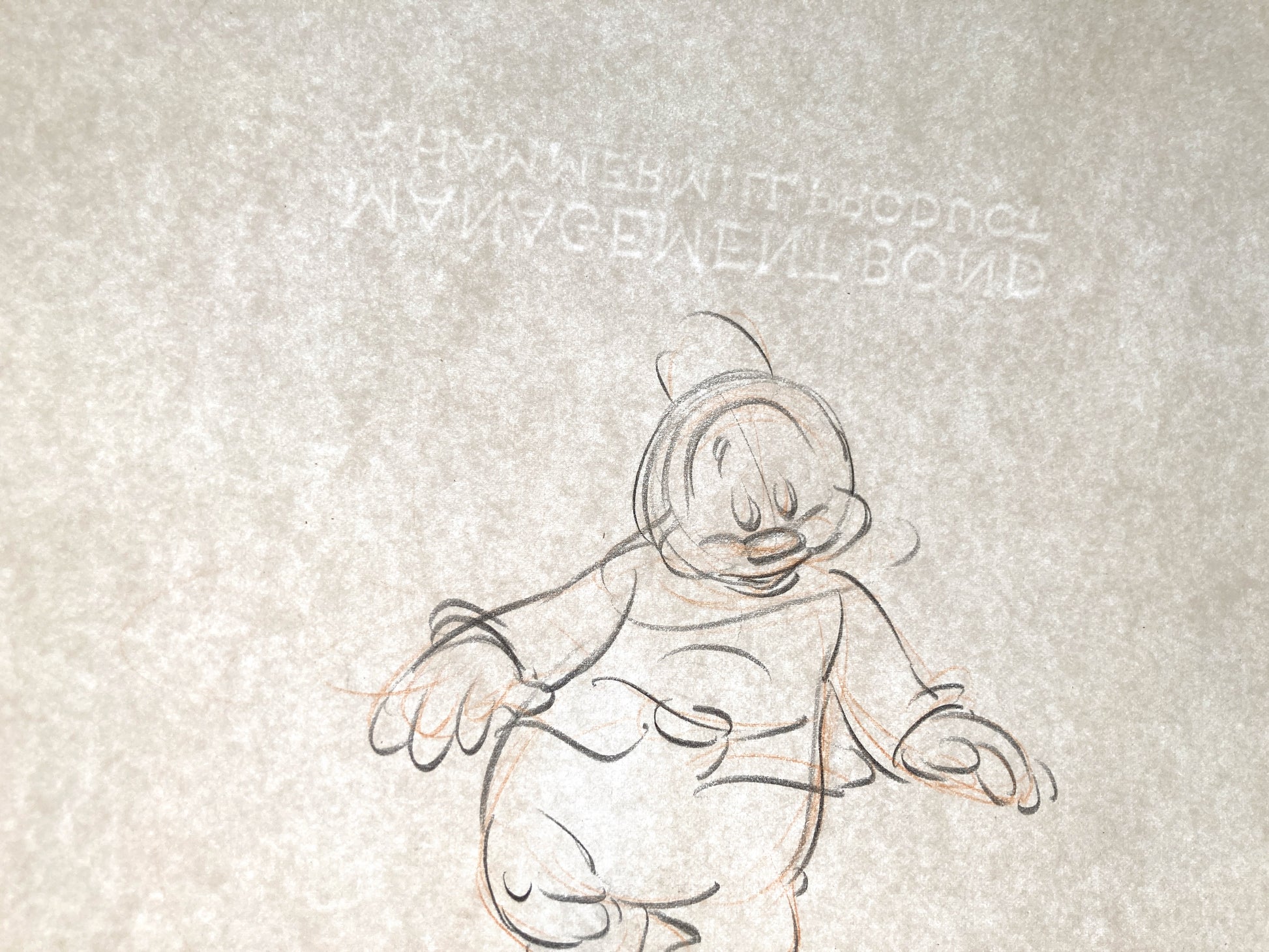 Snow White and the Seven Dwarfs "The Silly Song" Happy Rough Animation Drawing by Disney Legend Bill Tytla (Walt Disney, 1937). For sale on FLIP Gallery