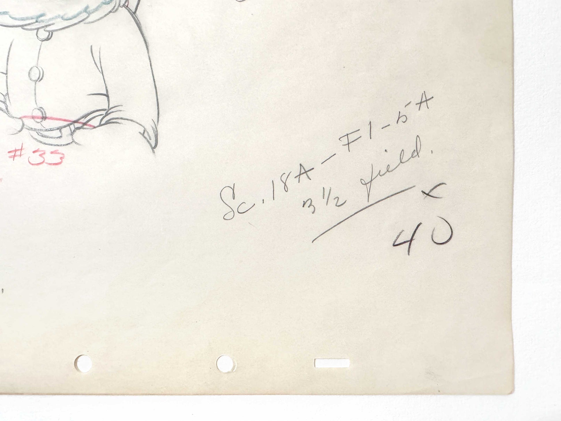 Snow White and the Seven Dwarfs - Sneezy Original Animation Art Drawing (Walt Disney, 1937). For sale on FLIP Gallery