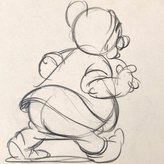 Snow White and the Seven Dwarfs Early Doc Test Sketche (Walt Disney, 1937). For sale on FLIP Gallery