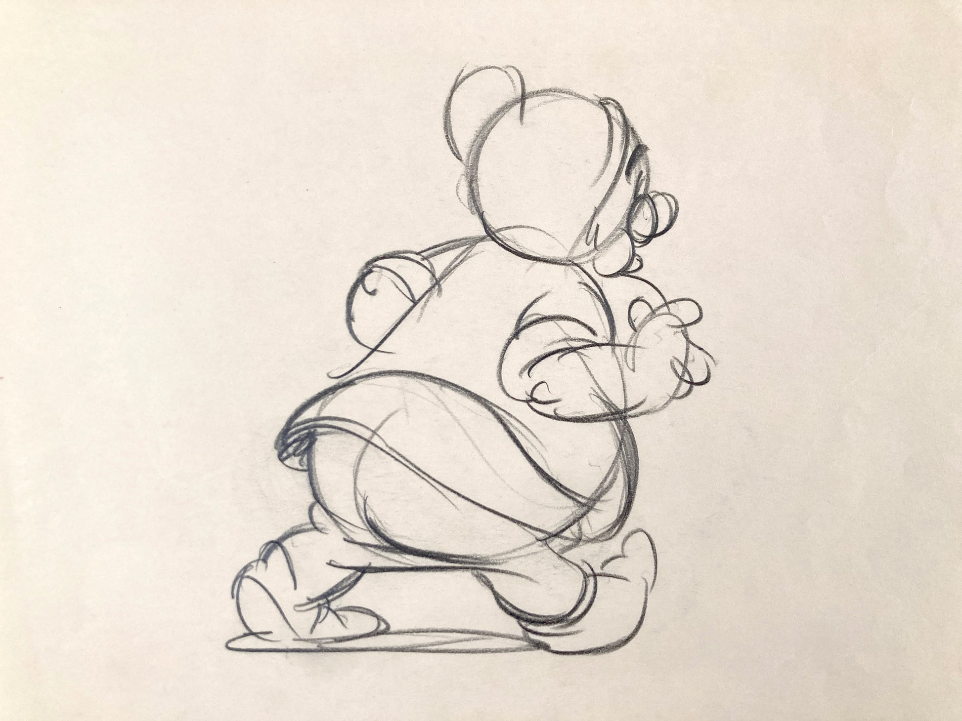 Snow White and the Seven Dwarfs Early Doc Test Sketche (Walt Disney, 1937). For sale on FLIP Gallery