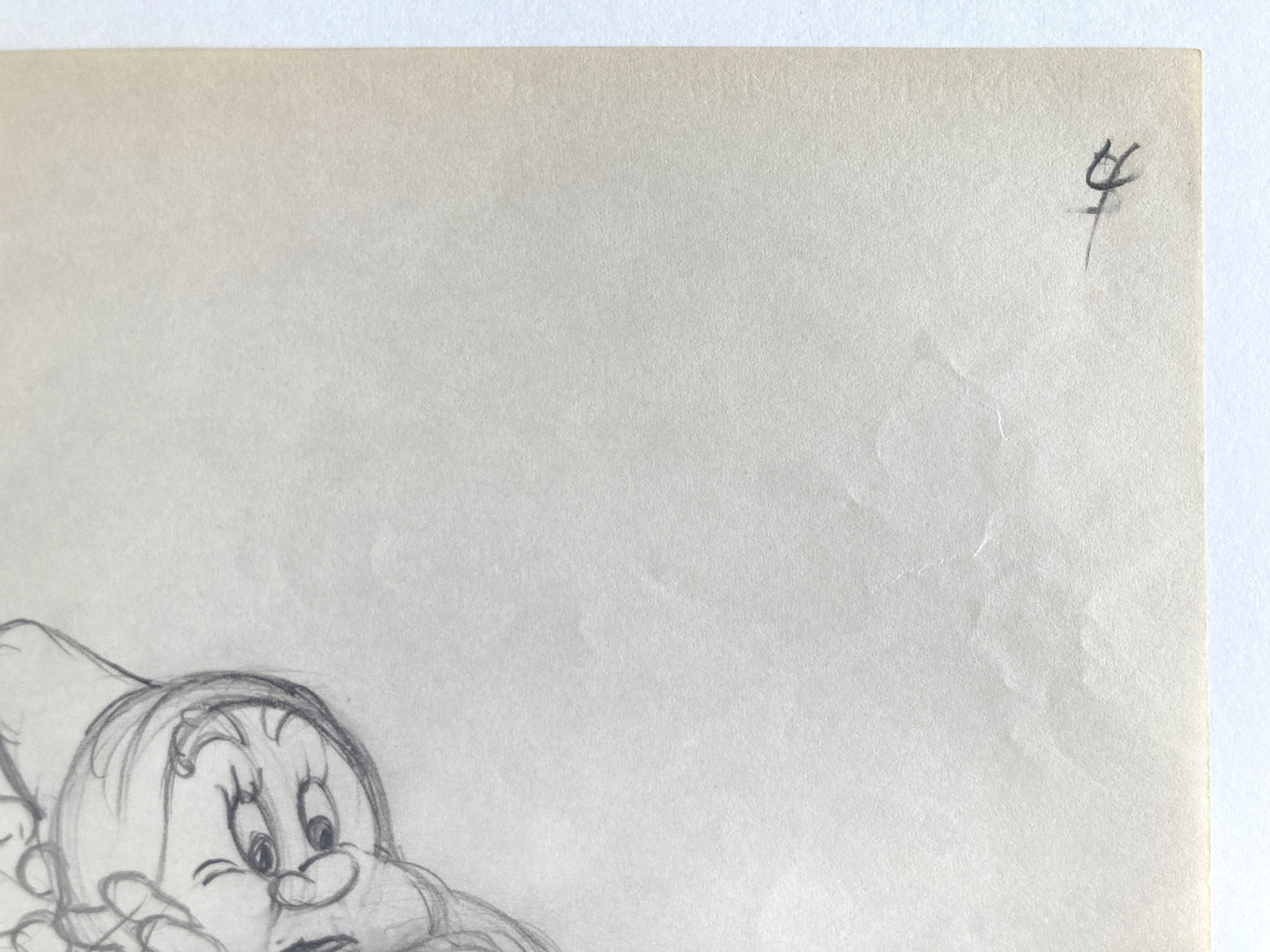 Snow White and the Seven Dwarfs : Deleted Soup Eating Scene Happy Animation Drawing (Walt Disney, 1937). For sale on FLIP Gallery