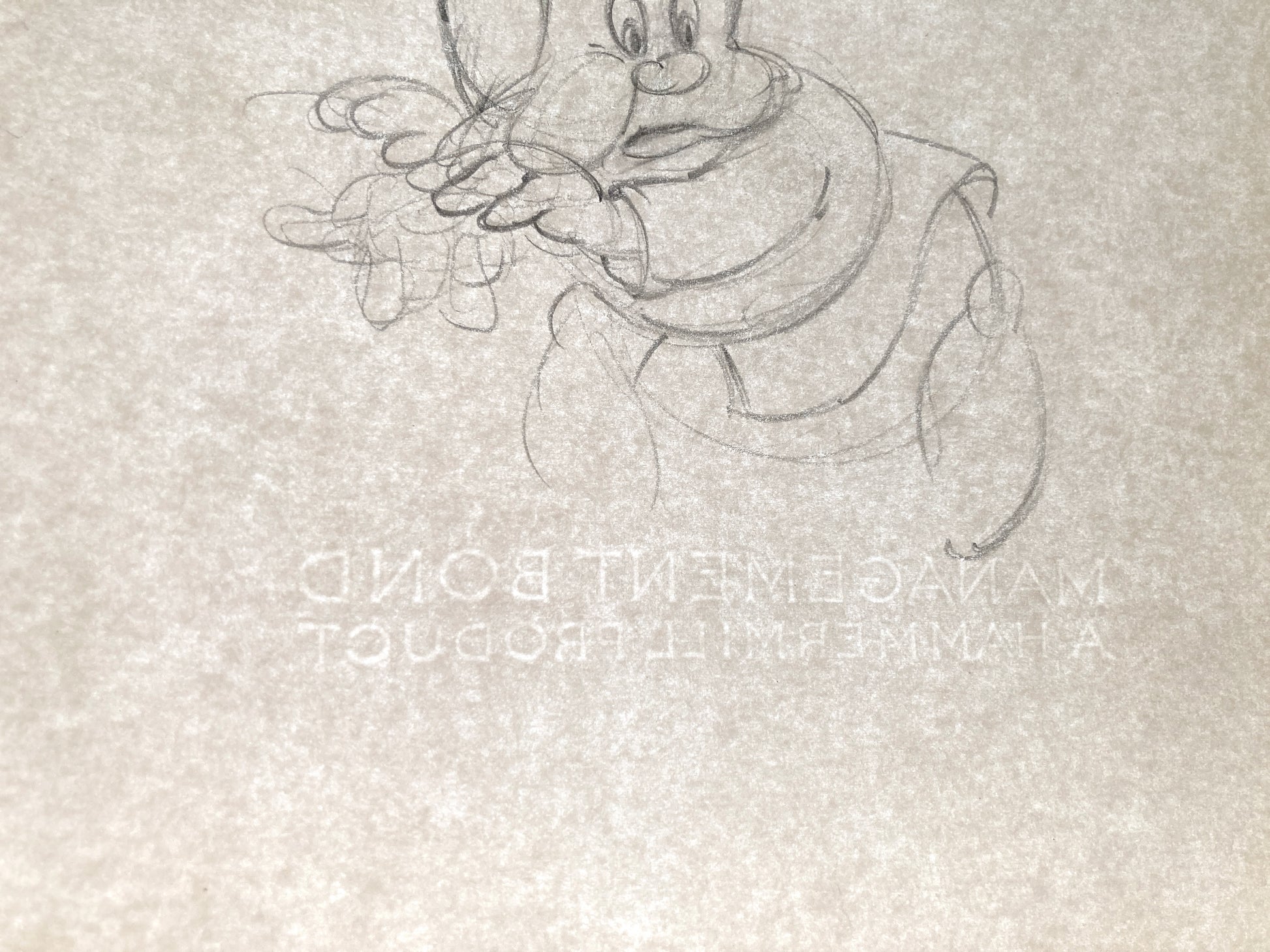 Snow White and the Seven Dwarfs : Deleted Soup Eating Scene Happy Animation Drawing (Walt Disney, 1937). For sale on FLIP Gallery