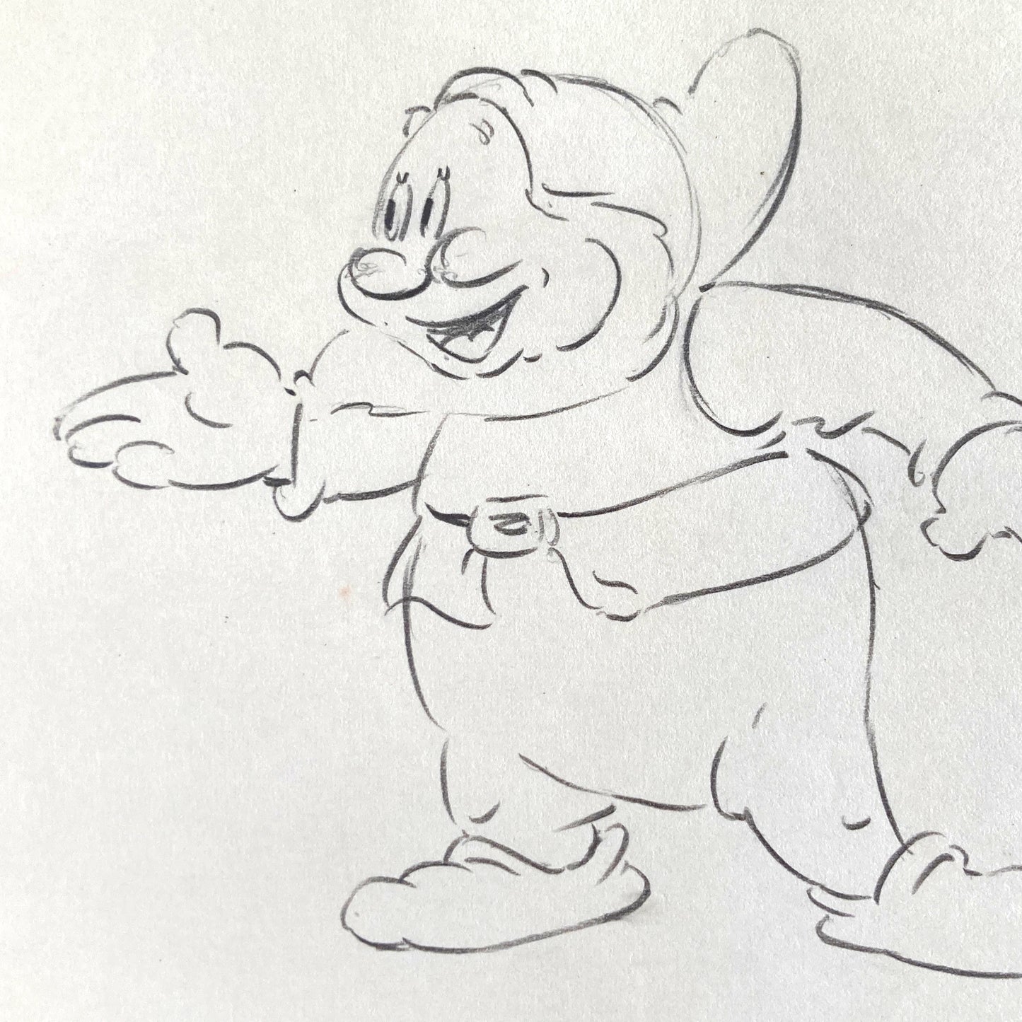 Snow White and the Seven Dwarfs : "The Silly Song" Happy Rough Animation Drawing by Disney Legend Bill Tytla (Walt Disney, 1937). For sale on FLIP Gallery