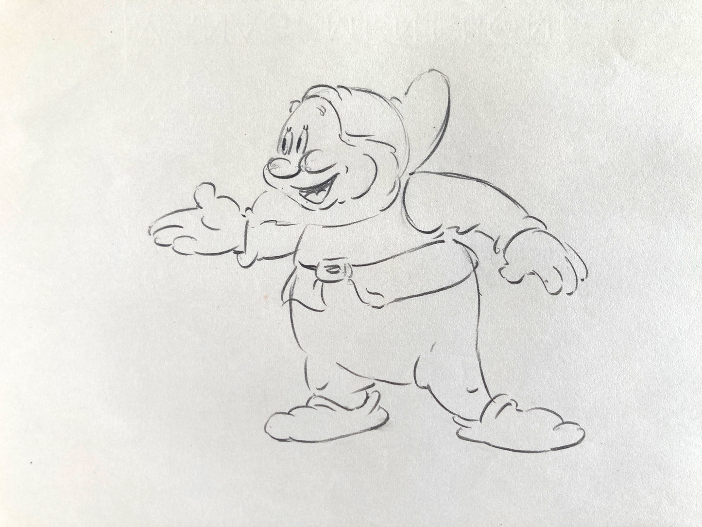 Snow White and the Seven Dwarfs : "The Silly Song" Happy Rough Animation Drawing by Disney Legend Bill Tytla (Walt Disney, 1937). For sale on FLIP Gallery