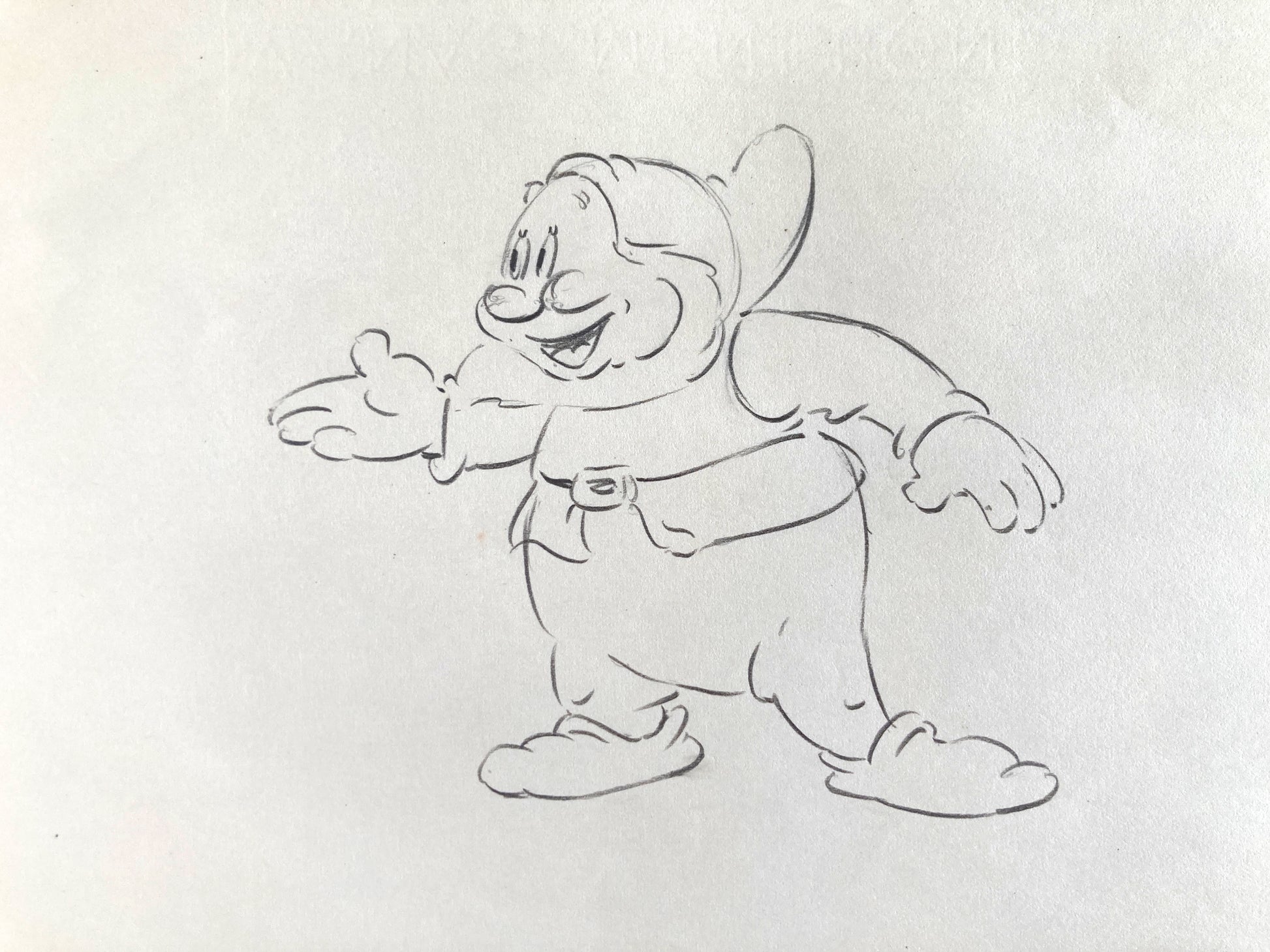 Snow White and the Seven Dwarfs : "The Silly Song" Happy Rough Animation Drawing by Disney Legend Bill Tytla (Walt Disney, 1937). For sale on FLIP Gallery