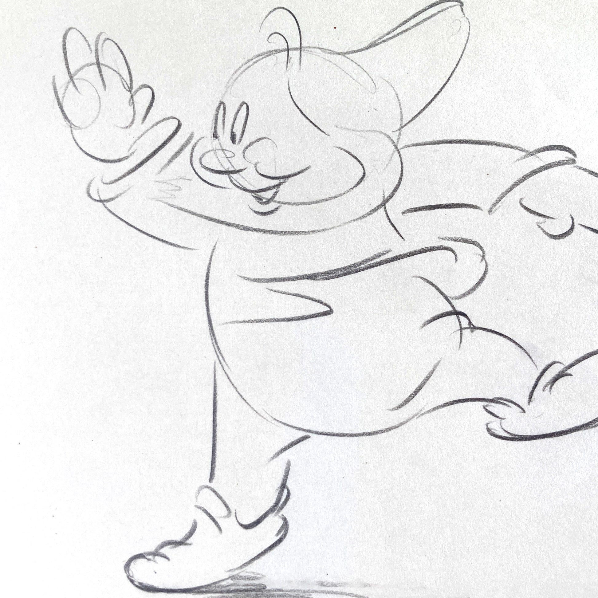 Snow White and the Seven Dwarfs "The Silly Song" Happy Rough Animation Drawing by Disney Legend Bill Tytla (Walt Disney, 1937). For sale on FLIP Gallery