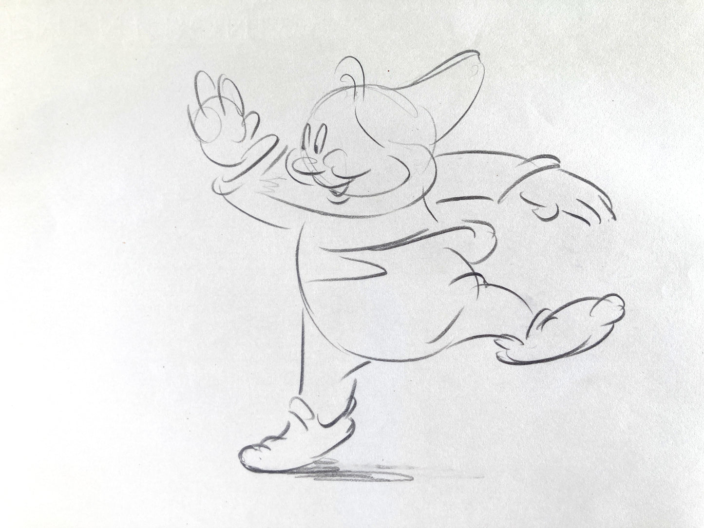 Snow White and the Seven Dwarfs "The Silly Song" Happy Rough Animation Drawing by Disney Legend Bill Tytla (Walt Disney, 1937). For sale on FLIP Gallery