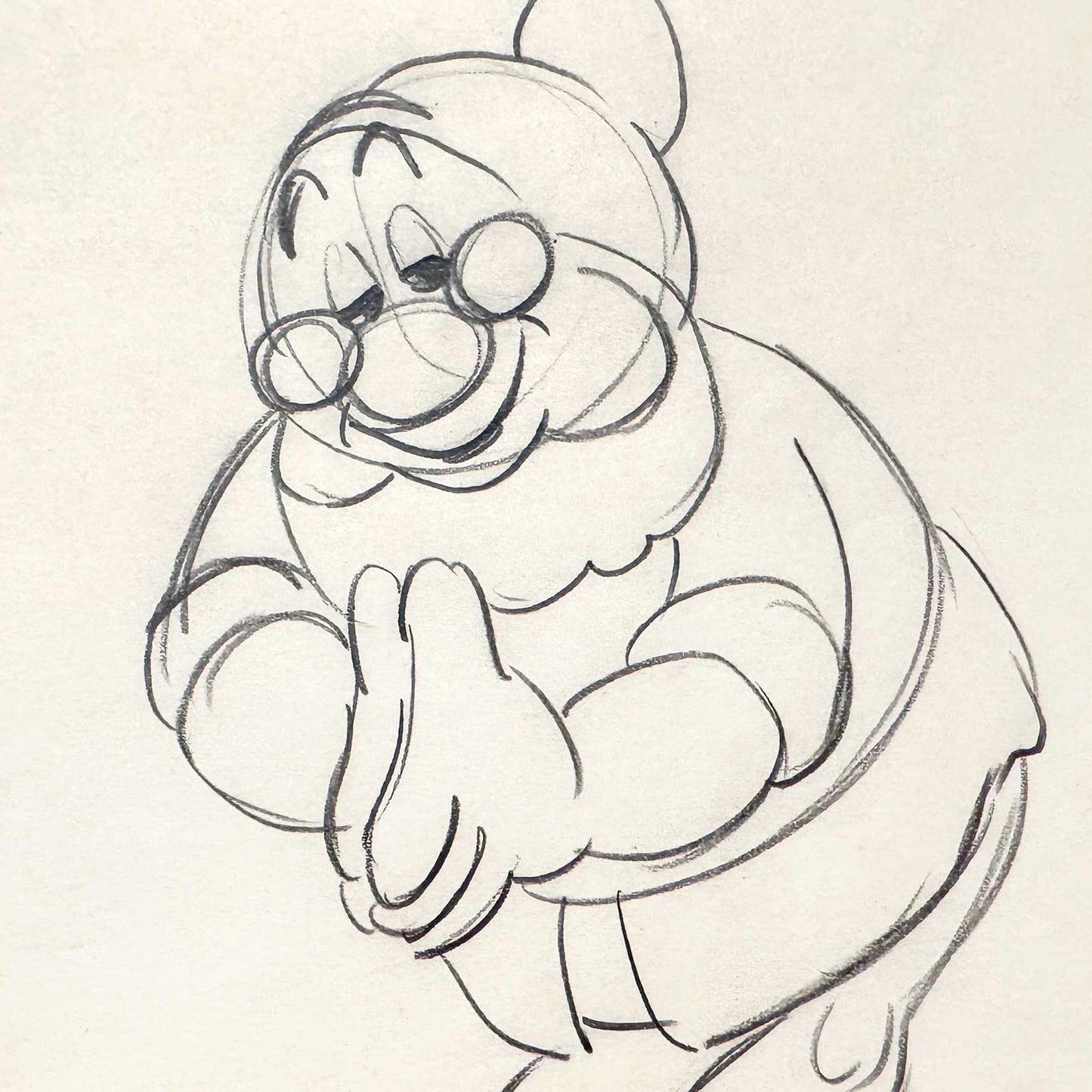 Snow White and the Seven Dwarfs - Doc Rough Original Animation Production Drawing (Walt Disney, 1937). For sale on FLIP Gallery