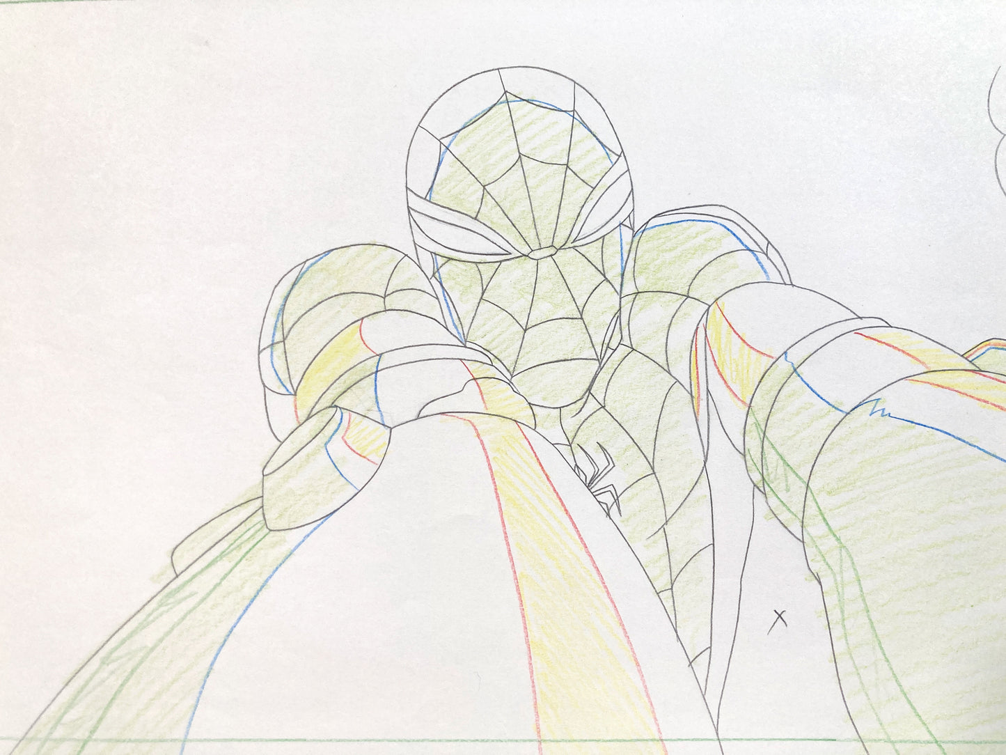 Original Production used Drawing from Ultimate Spider-Man Animation Series (2012-2017). For sale on FLIP Gallery