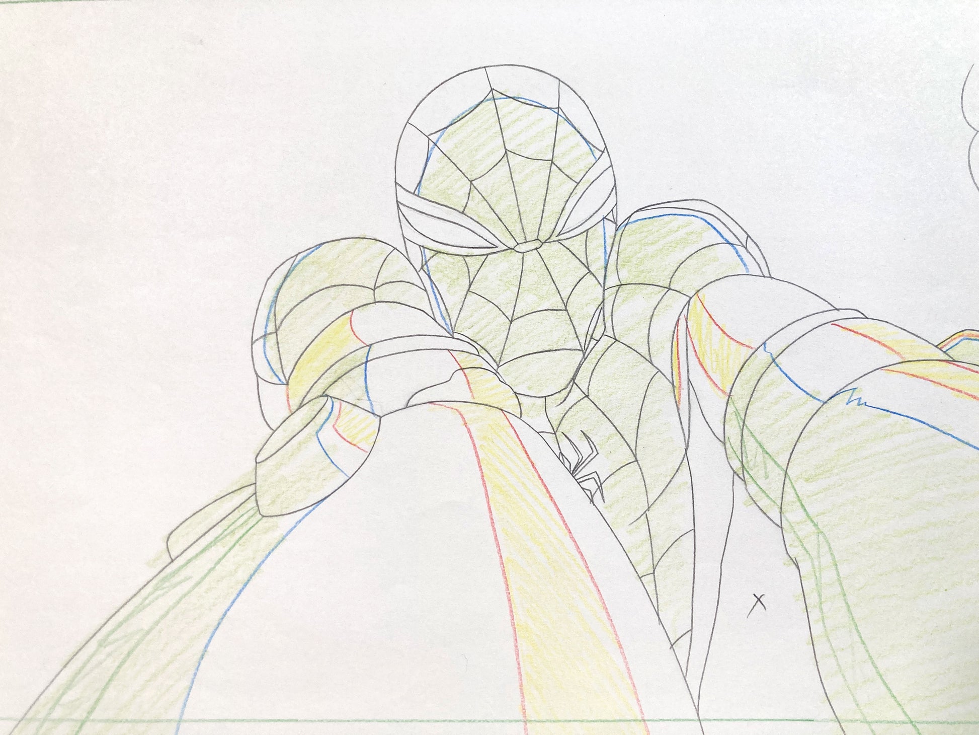 Original Production used Drawing from Ultimate Spider-Man Animation Series (2012-2017). For sale on FLIP Gallery