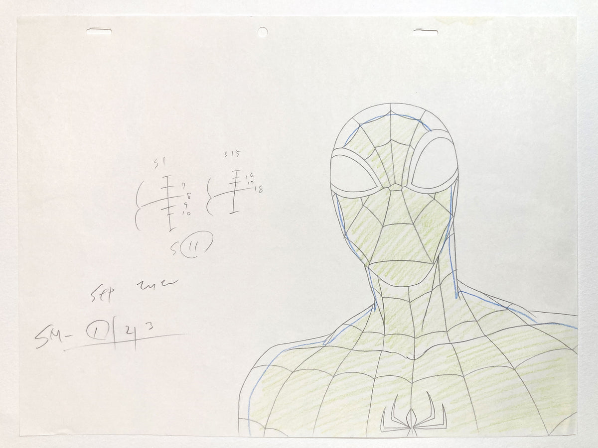 Original Production used Drawing from Ultimate Spider-Man Animation Series (2012-2017). For sale on FLIP Gallery