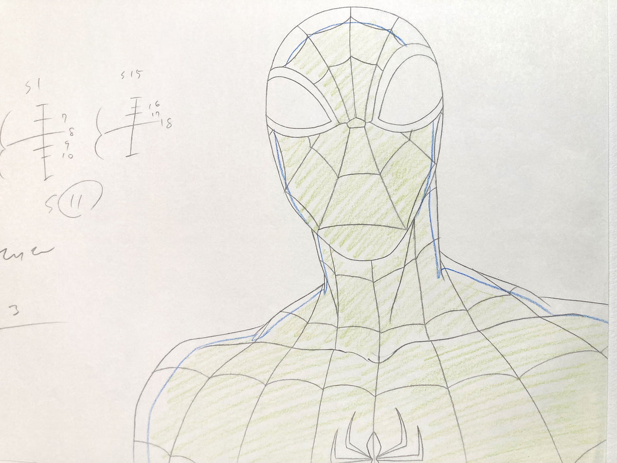 Original Production used Drawing from Ultimate Spider-Man Animation Series (2012-2017). For sale on FLIP Gallery