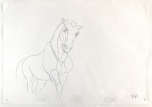 Original Animation Production Art Drawing from Spirit: Stallion of the Cimarron