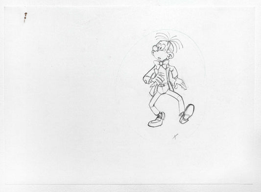 Fantasio Original Animation Model Sheet Drawing – The New Adventures of Spirou and Fantasio (2006). For sale on FLIP Gallery