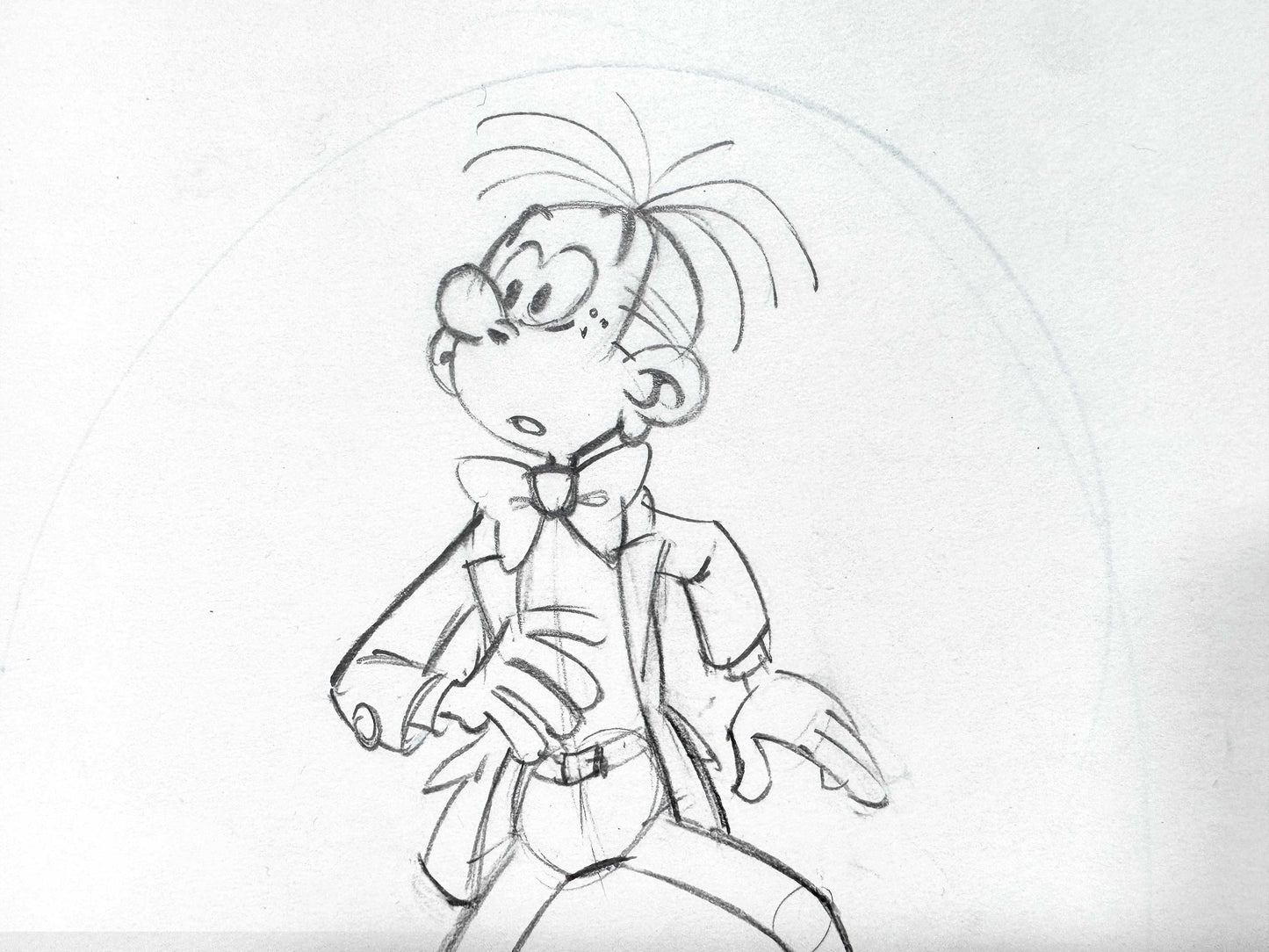 Fantasio Original Animation Model Sheet Drawing – The New Adventures of Spirou and Fantasio (2006). For sale on FLIP Gallery