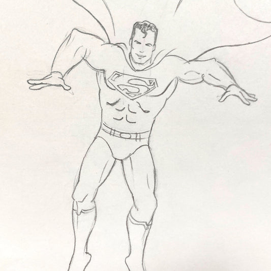 SUPERMAN : Original Vintage Animation Drawing (1973) "Super Friends". For sale on FLIP Gallery