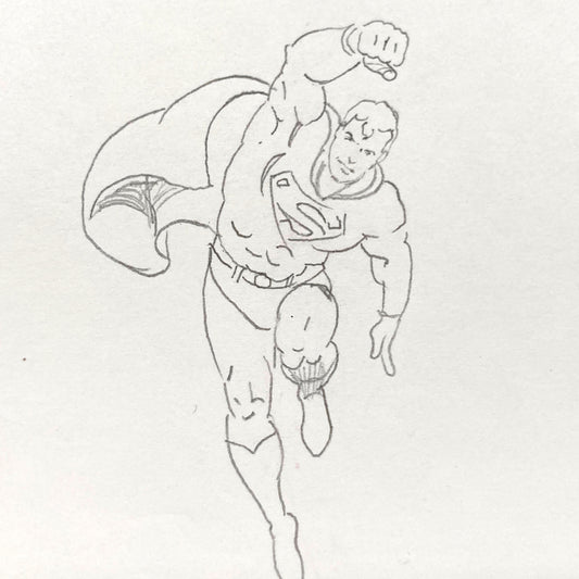 A rare and original piece of Superman, perfect for collectors of animation art, superhero memorabilia, or Hanna-Barbera productions. For sale on FLIP Gallery