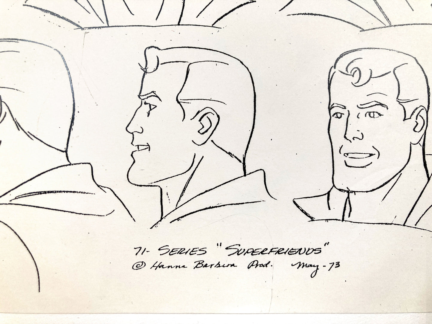 SUPERMAN : Vintage 1973 Hanna-Barbera Model Sheet SuperFriends Production. For sale on FLIP Gallery