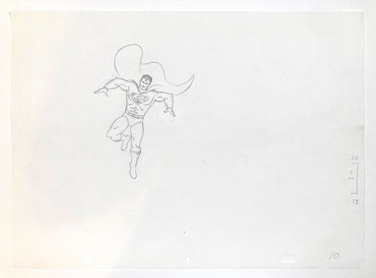SUPERMAN Original Vintage Animation Drawing (1973) "Super Friends". For sale on FLIP Gallery