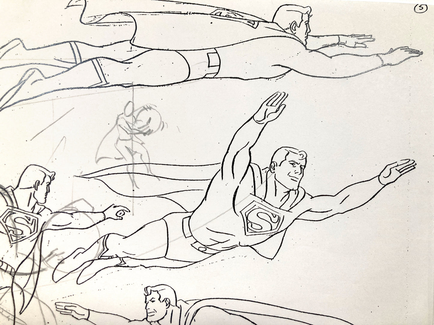Offered here is a rare vintage model sheet of Superman from the 1973 animated series SuperFriends, produced by Hanna-Barbera. For sale on FLIP Gallery