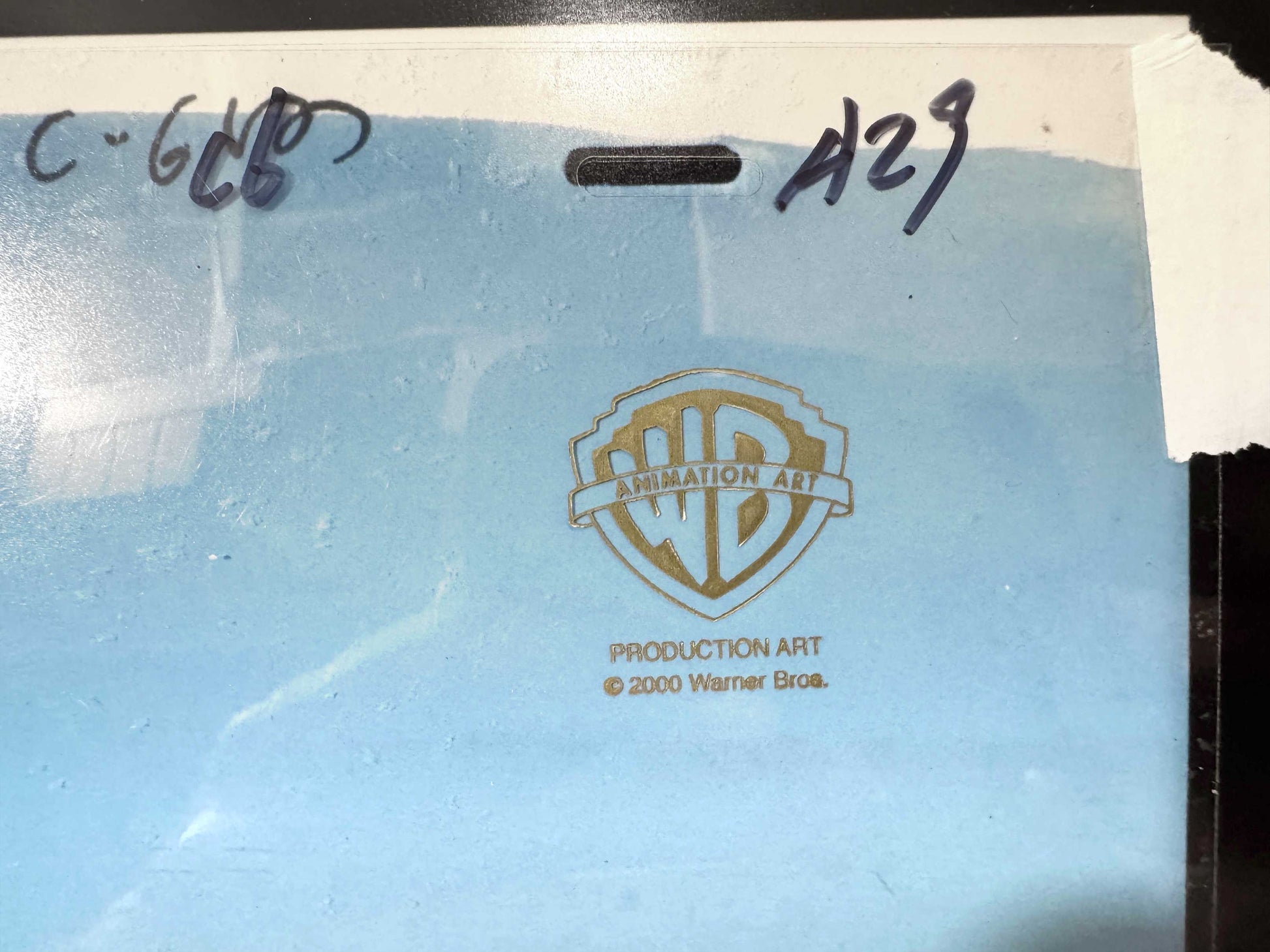 Superman: The Animated Series "A Fish Story" : Superman and Lex Luthor Thugs Original Production Cel Setup (Warner Bros. 1999).