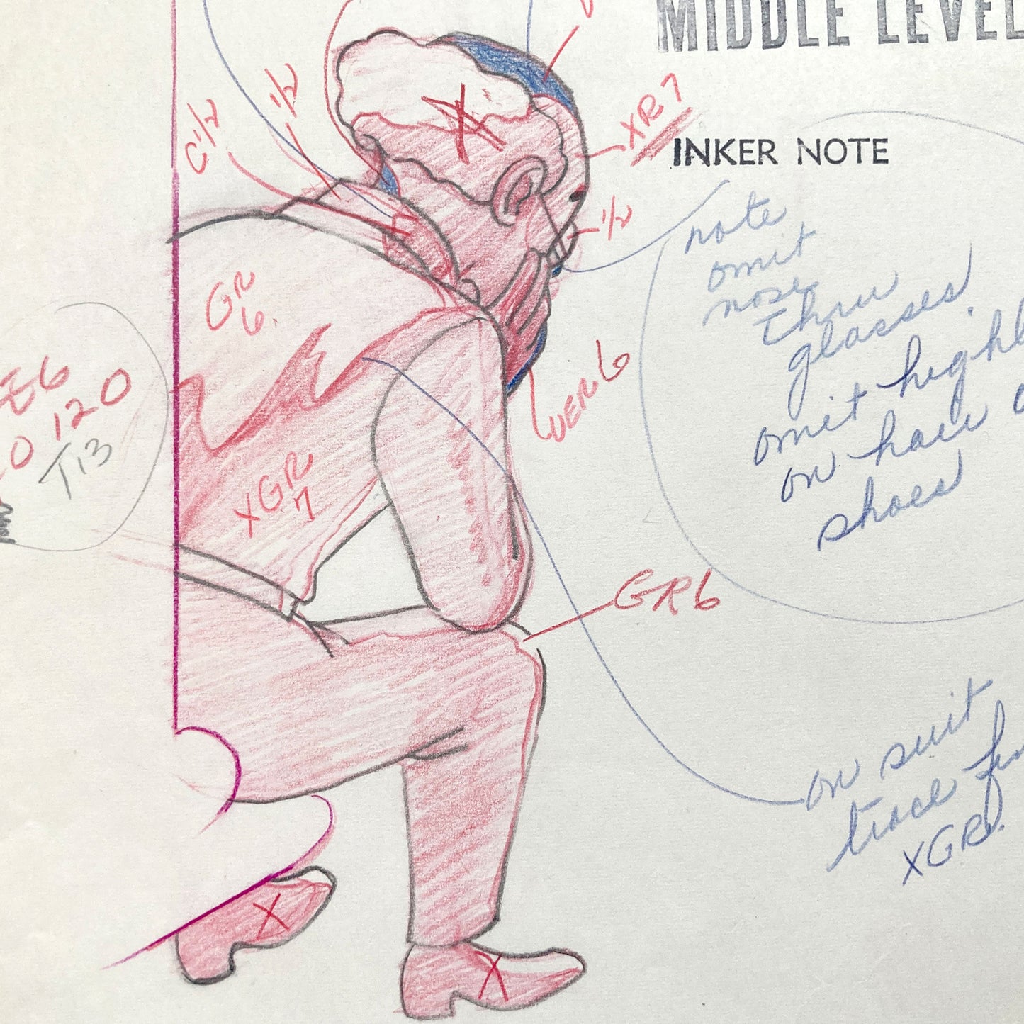 TINTIN : Original Vintage Animation Layout Drawing from "Destination moon" (1959). For sale on FLIP Gallery