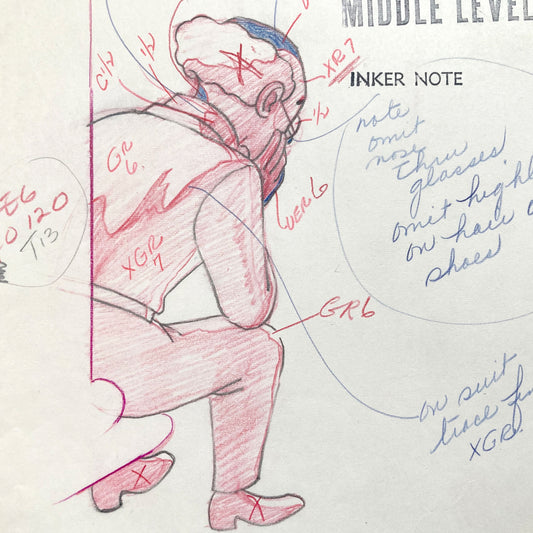 TINTIN : Original Vintage Animation Layout Drawing from "Destination moon" (1959). For sale on FLIP Gallery