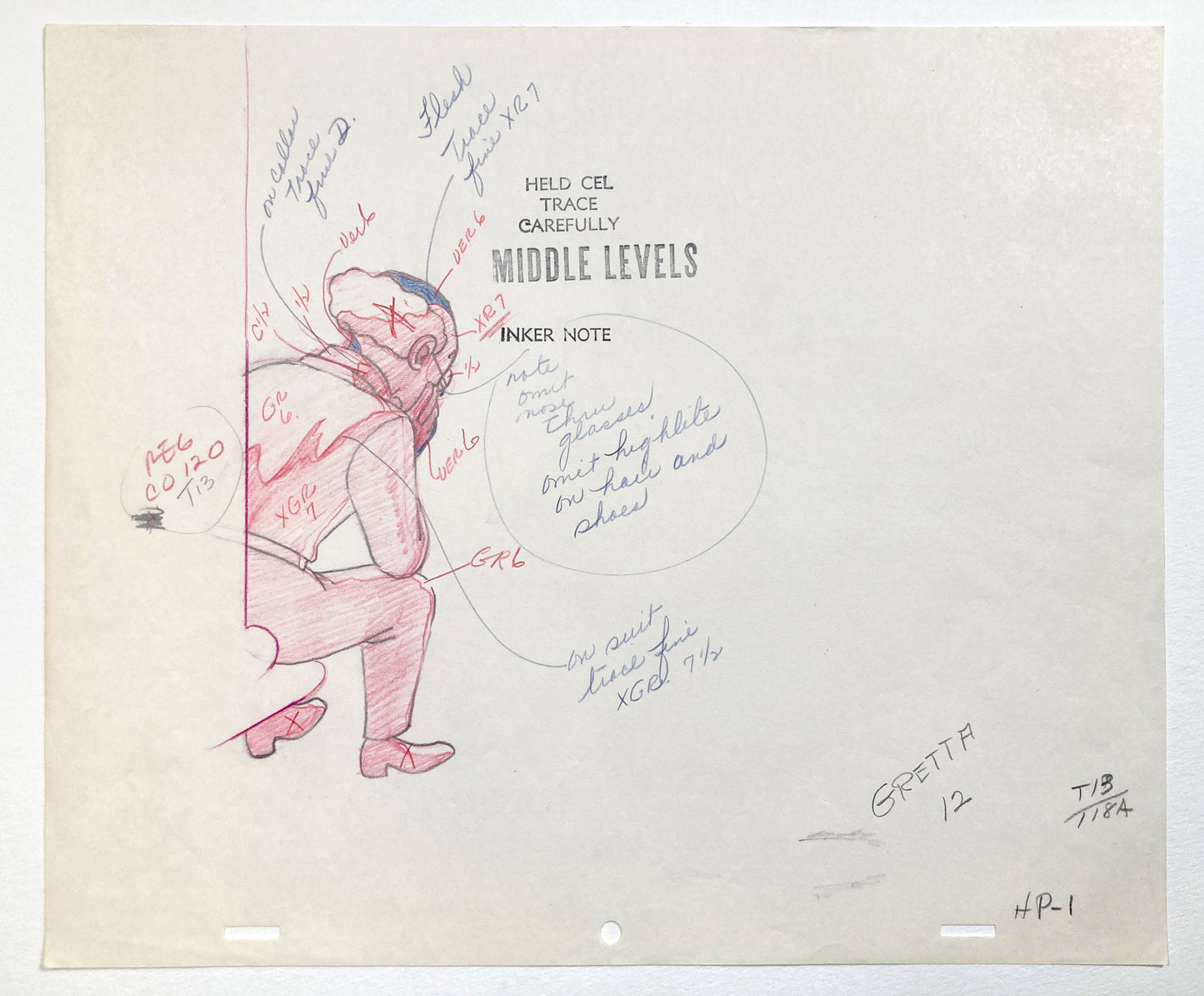 TINTIN : Original Vintage Animation Layout Drawing from "Destination moon" (1959). For sale on FLIP Gallery
