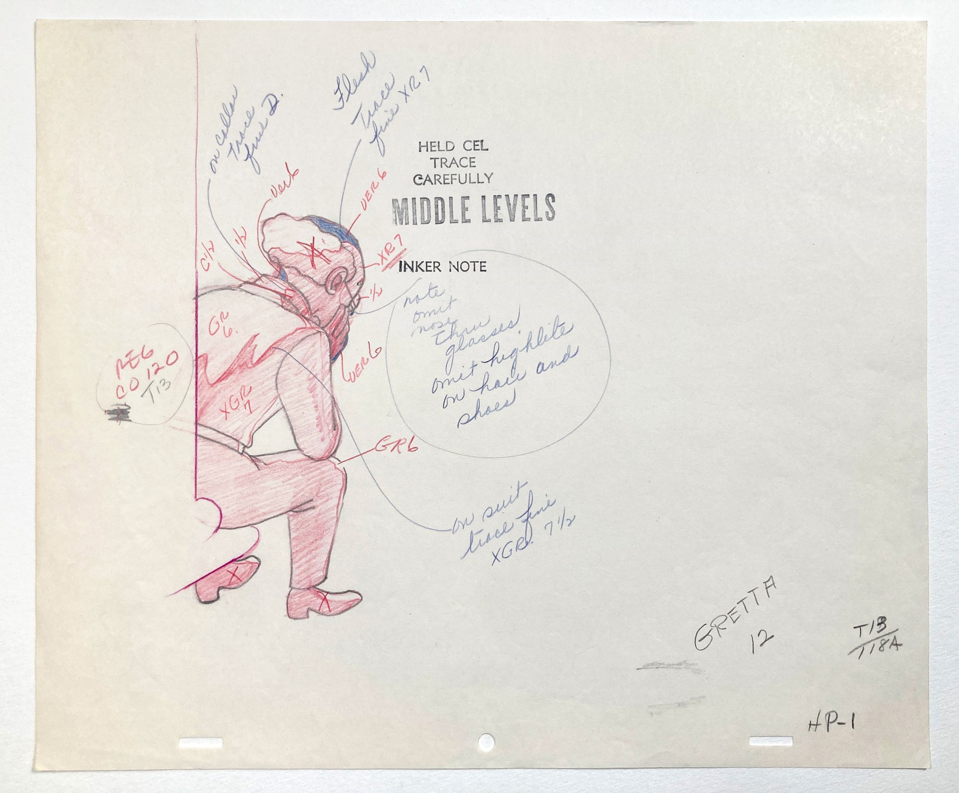 TINTIN : Original Vintage Animation Layout Drawing from "Destination moon" (1959). For sale on FLIP Gallery