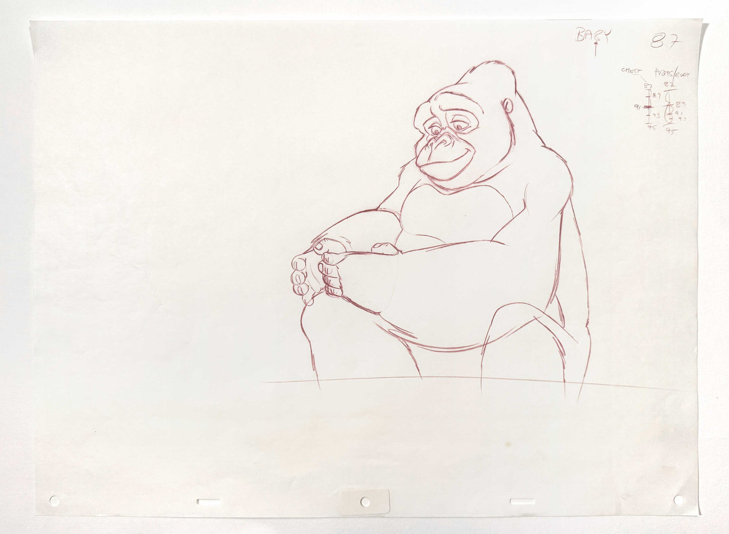Tarzan - Kala Original Animation Production Art Drawing (Walt Disney, 1999). For sale on FLIP Gallery