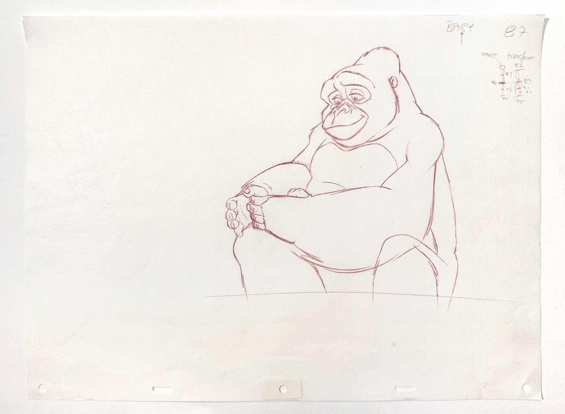 Tarzan - Kala Original Animation Production Art Drawing (Walt Disney, 1999). For sale on FLIP Gallery