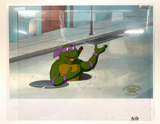 Teenage Mutant Ninja Turtles : Donatello Original Production Cel – Murakami-Wolf-Swenson (1987–1989). For sale on FLIP Gallery