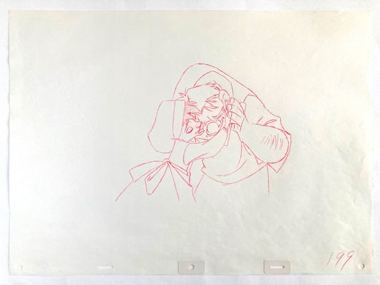 The Hunchback of Notre Dame: Original Production Used Animation Drawing of Quasimodo and a Little Girl (Walt Disney, 1996). For sale on FLIP Gallery