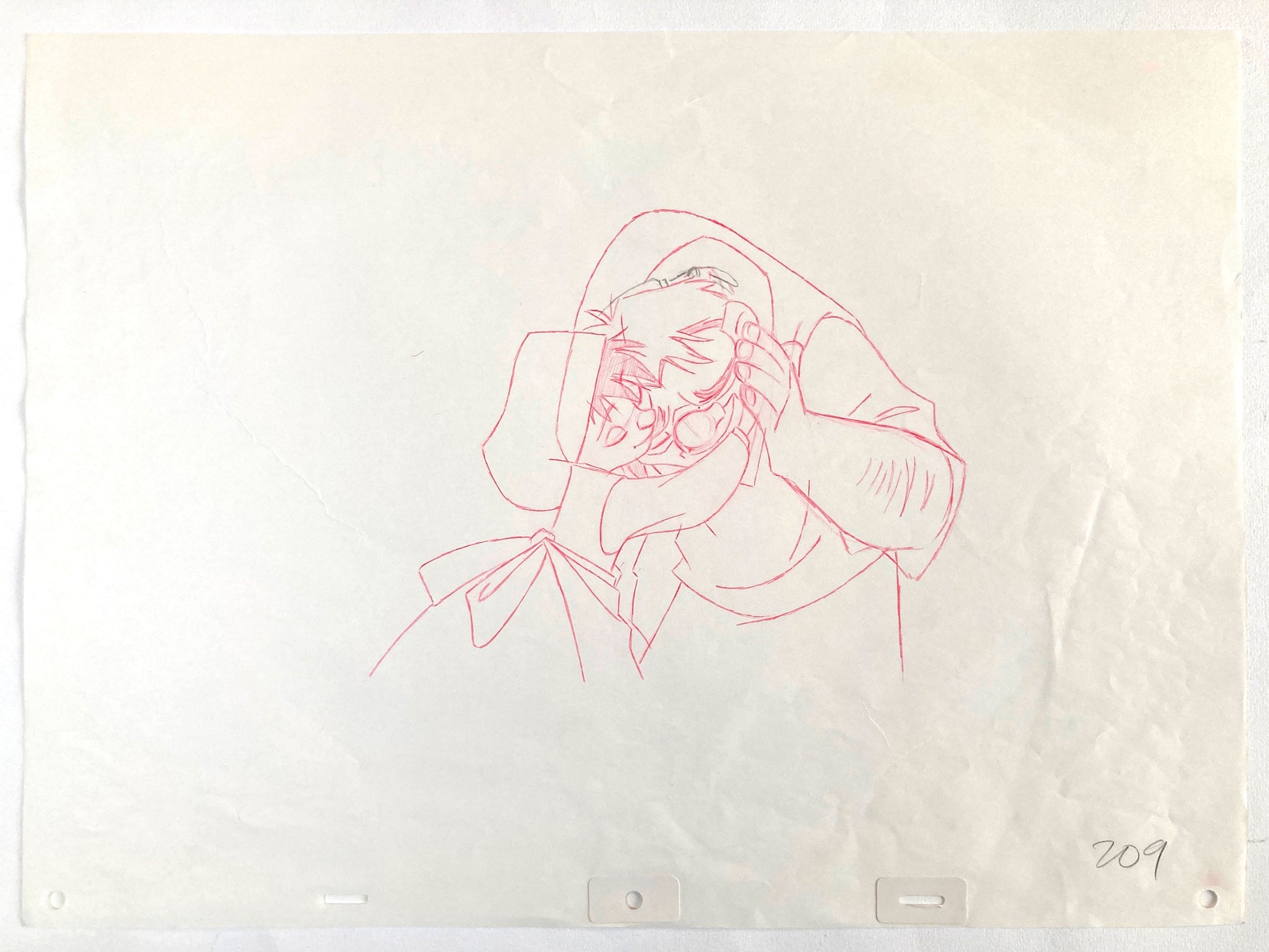The Hunchback of Notre Dame : Original Production Used Animation Drawing of Quasimodo and a Little Girl (Walt Disney, 1996). For sale on FLIP Gallery