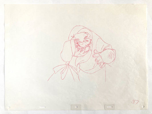 The Hunchback of Notre Dame: Original Animation Drawing of Quasimodo and a Little Girl (Walt Disney, 1996). For sale on FLIP Gallery