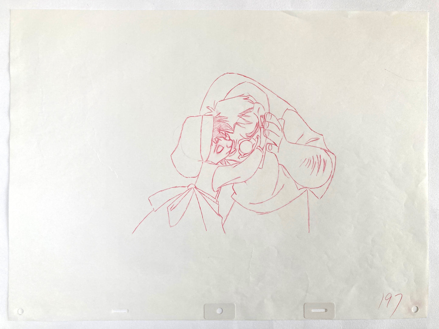 The Hunchback of Notre Dame: Original Production Used Animation Drawing of Quasimodo and a Little Girl (Walt Disney, 1996). For sale on FLIP Gallery