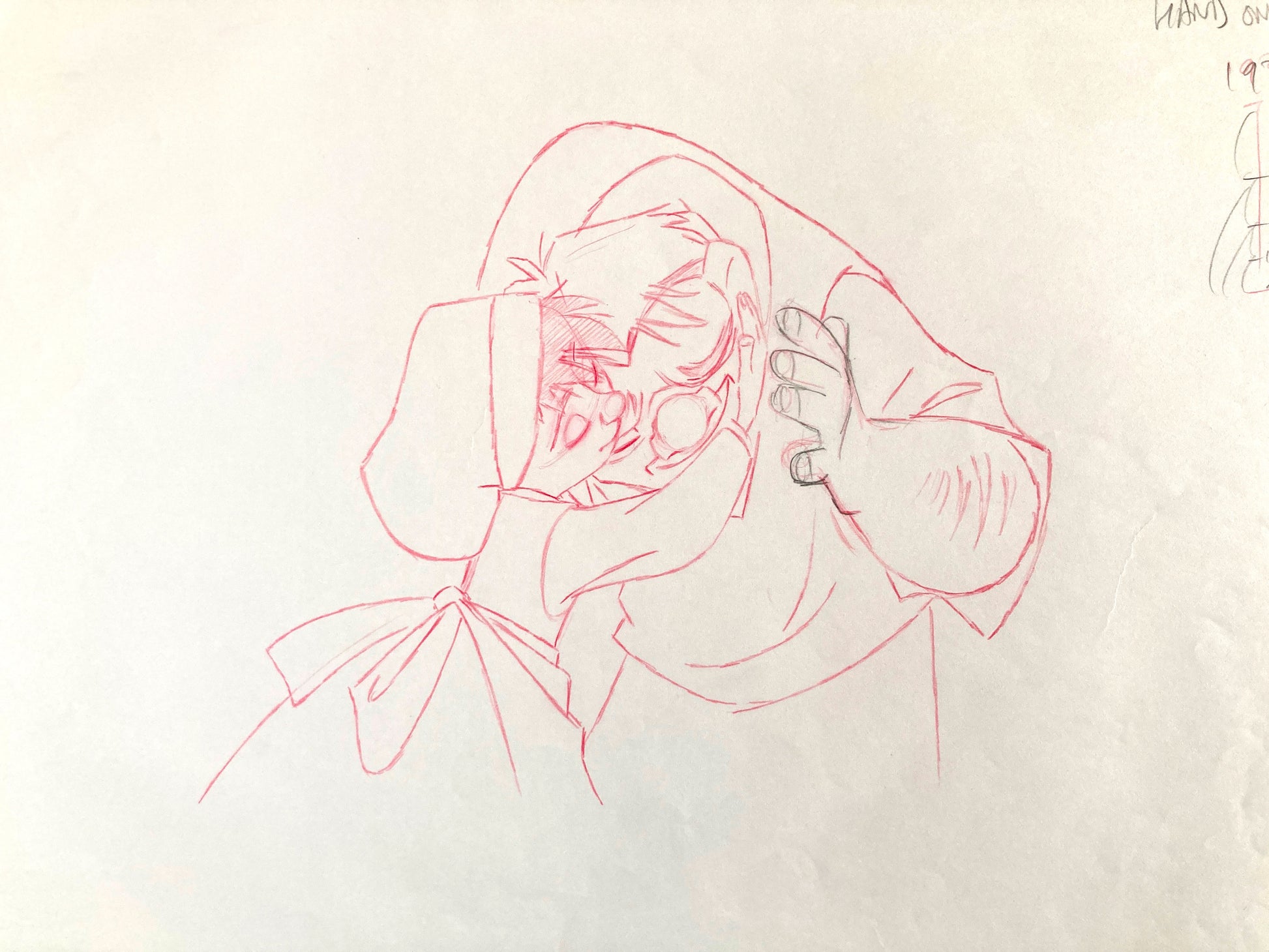 The Hunchback of Notre Dame: Original Production Used Animation Drawing of Quasimodo and a Little Girl (Walt Disney, 1996). For sale on FLIP Gallery