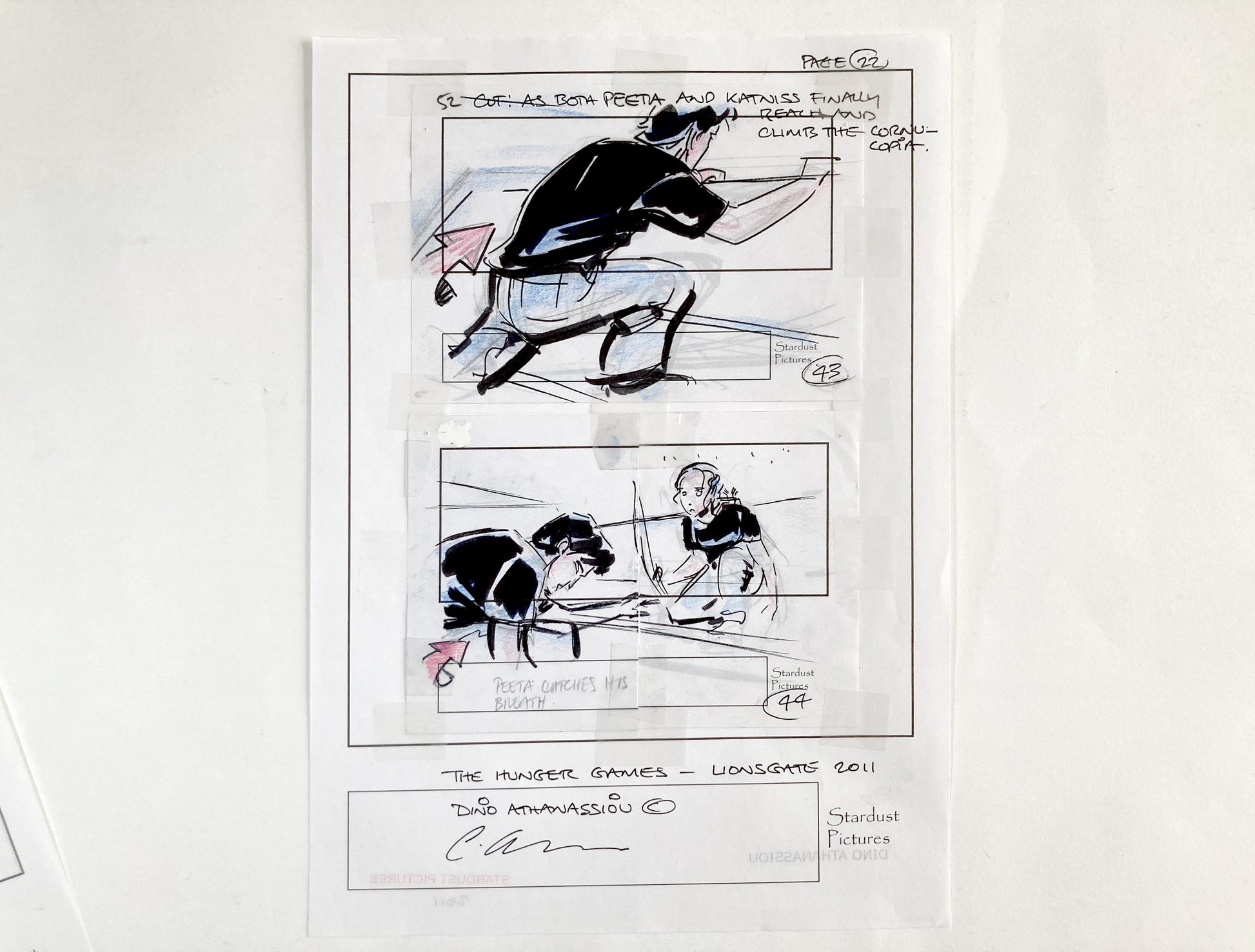 The Hunger Games : Original Storyboards Art Signed (Lions Gate, 2012). For sale on FLIP Gallery