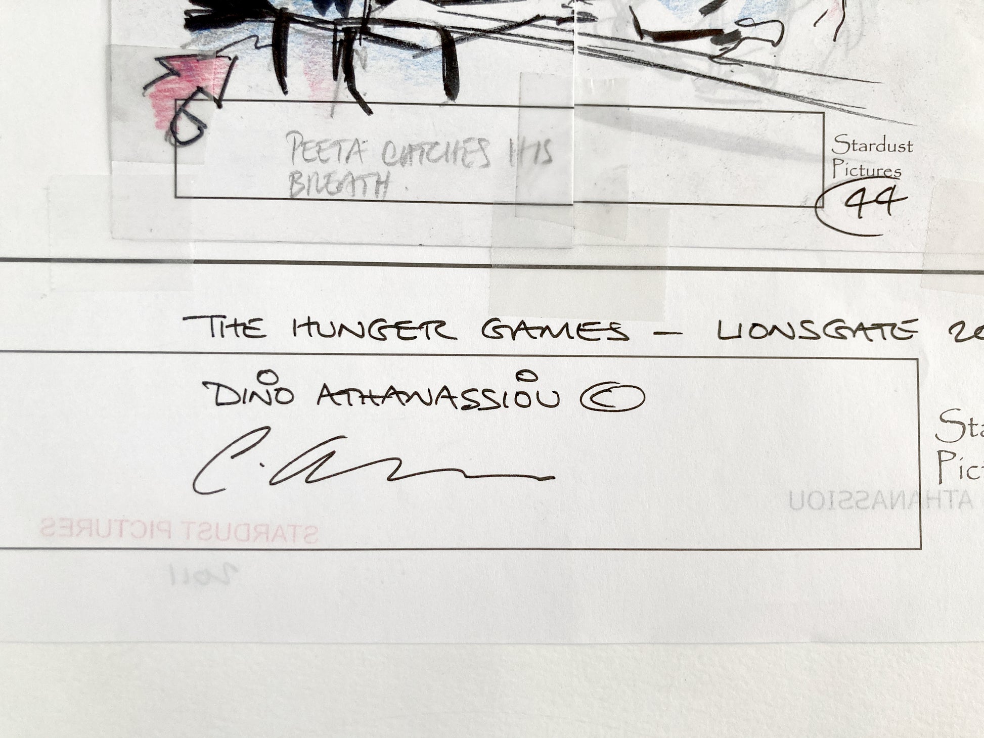 The Hunger Games : Original Storyboards Art Signed (Lions Gate, 2012). For sale on FLIP Gallery