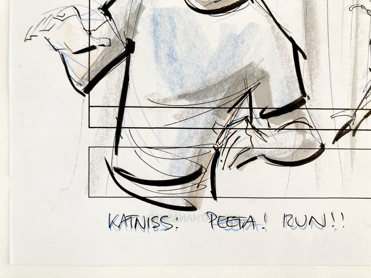 The Hunger Games : Original Production Used Storyboard Art Signed by Dino Athanassiou (Lions Gate, 2012). For sale on FLIP Gallery