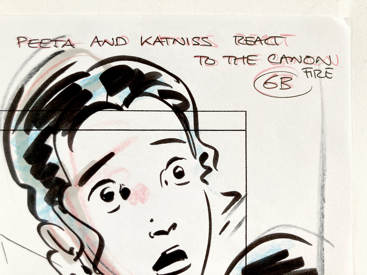 The Hunger Games Original Production Used Storyboard Art Signed by Dino Athanassiou (Lions Gate, 2012). For sale on FLIP Gallery