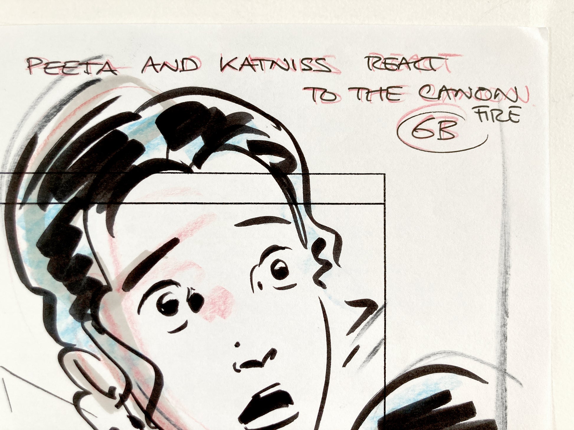 The Hunger Games Original Production Used Storyboard Art Signed by Dino Athanassiou (Lions Gate, 2012). For sale on FLIP Gallery