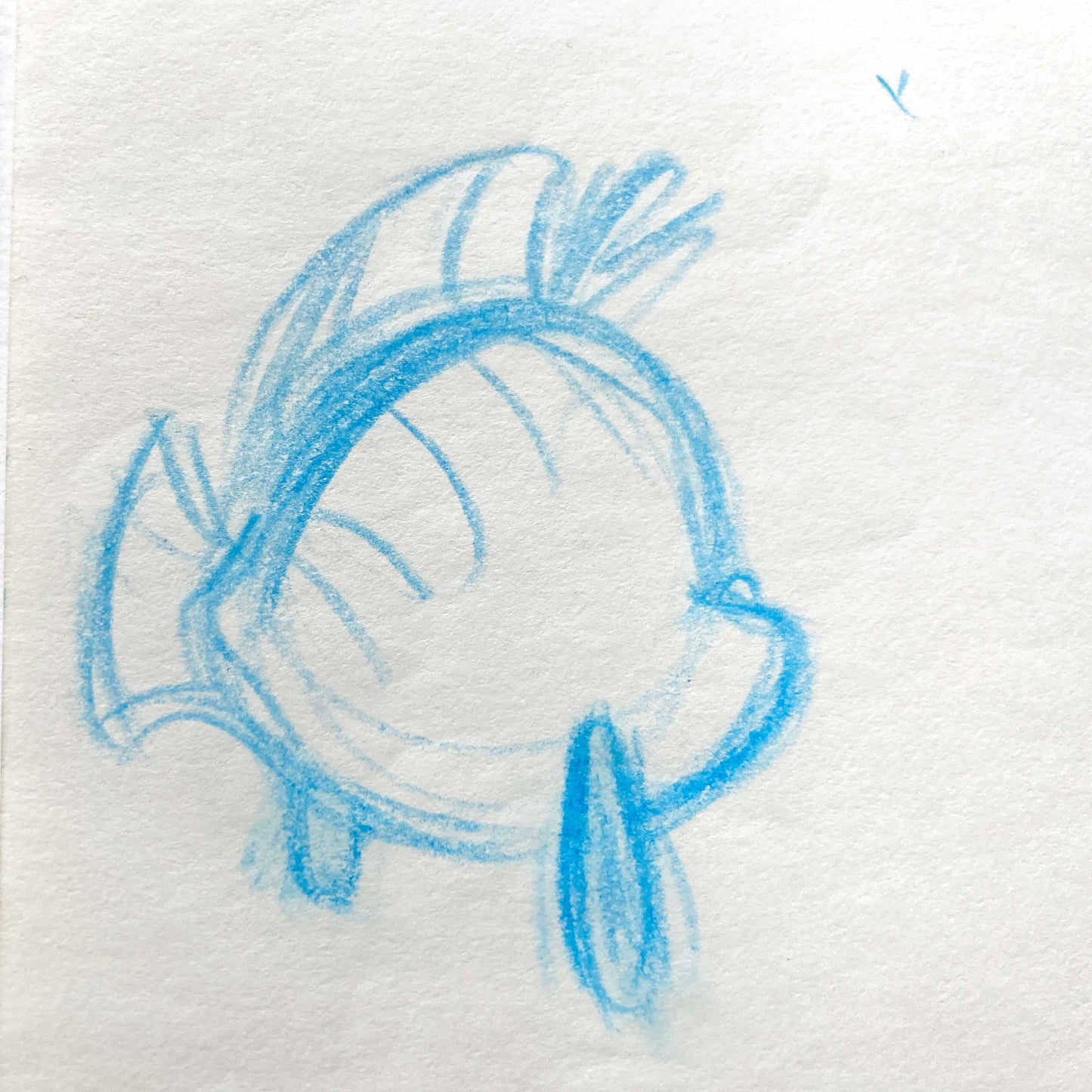 FLOUNDER : The Little Mermaid - Original Production Used Animation Drawing (Walt Disney, 1989). For sale on FLIP Gallery