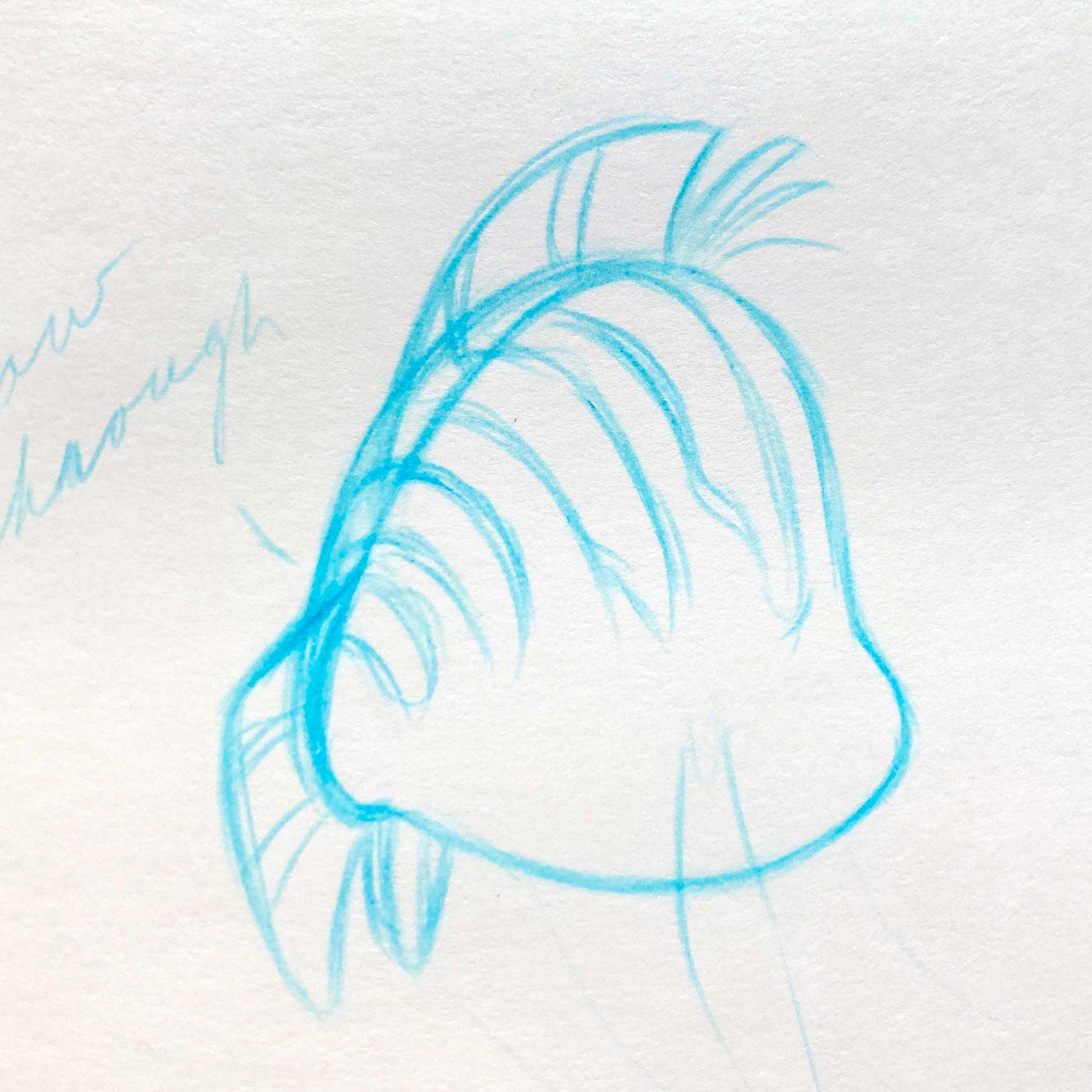 FLOUNDER : The Little Mermaid - Original Production Used Animation Drawing (Walt Disney, 1989). For sale on FLIP Gallery