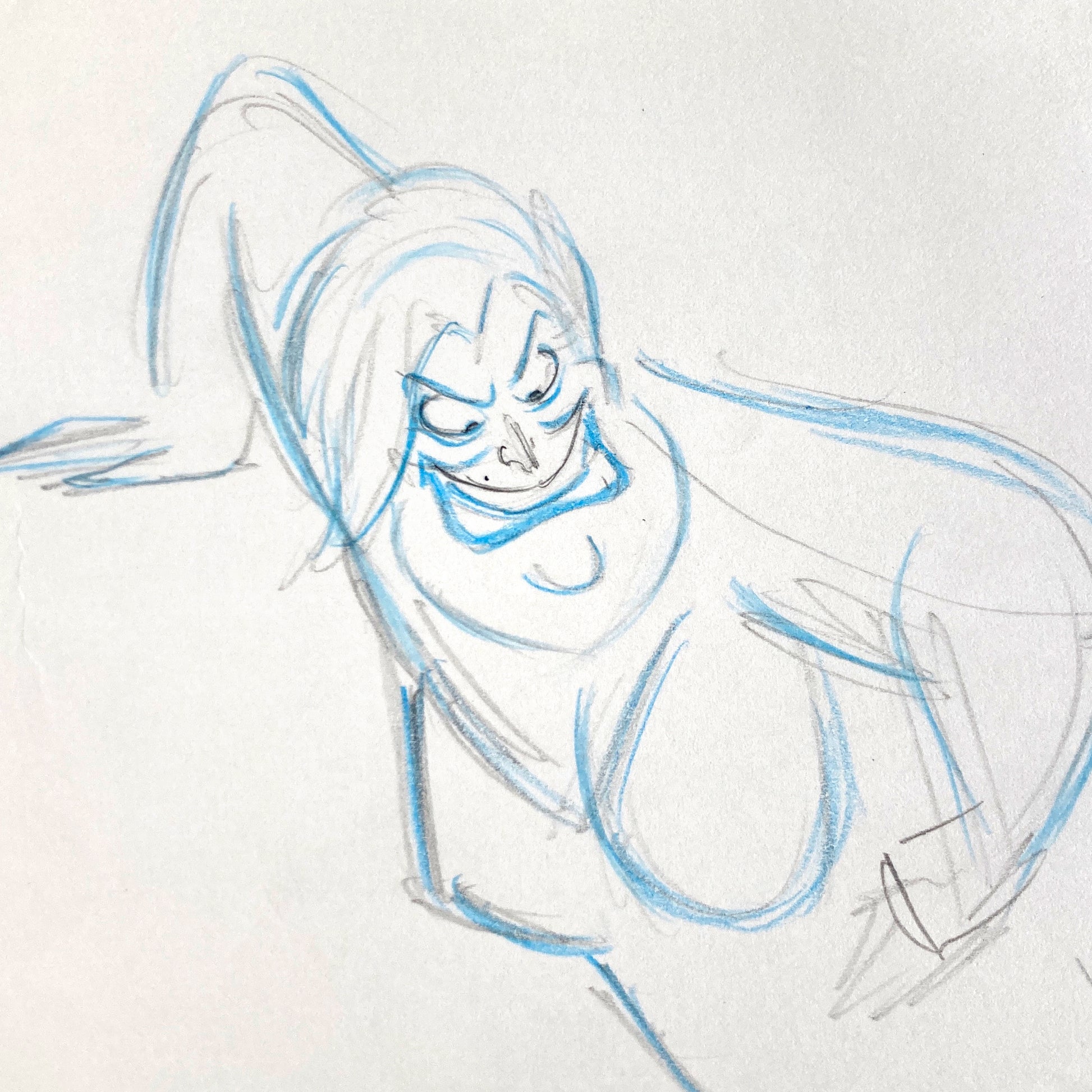 The Little Mermaid : Ursula Original Animation Drawing (Walt Disney, 1989). For sale on FLIP Gallery