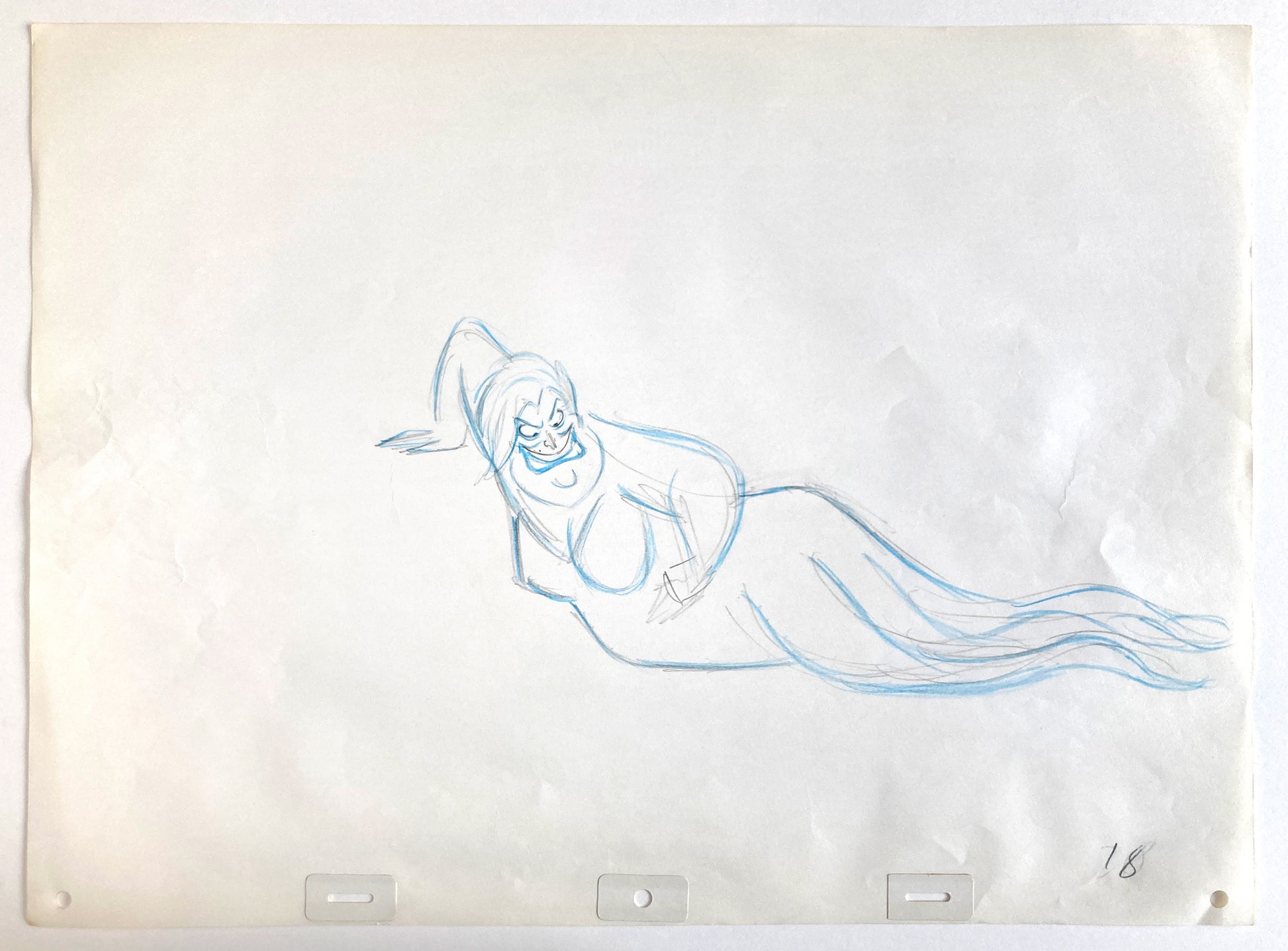 The Little Mermaid : Ursula Original Animation Drawing (Walt Disney, 1989). For sale on FLIP Gallery
