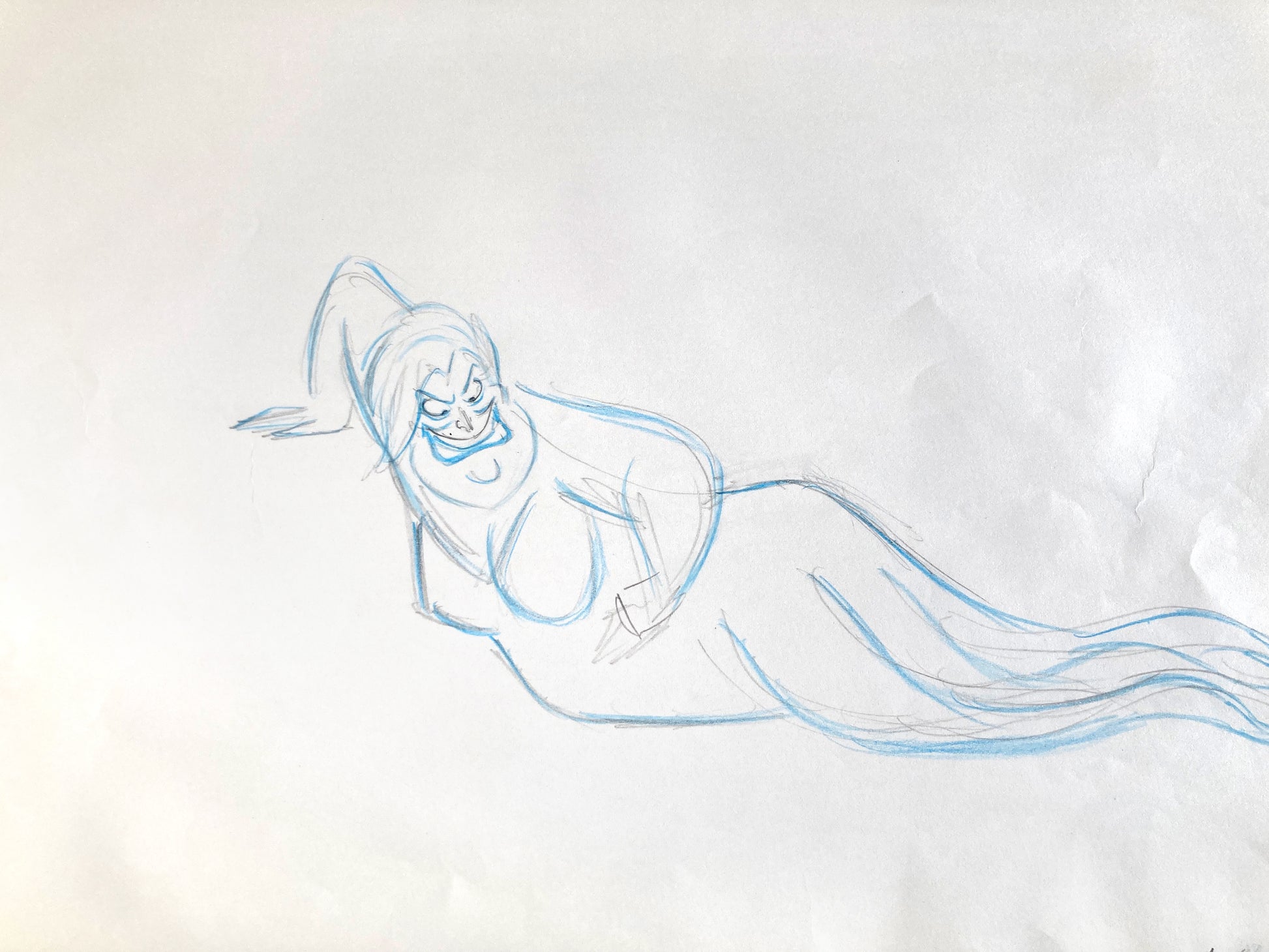 The Little Mermaid : Ursula Original Animation Drawing (Walt Disney, 1989). For sale on FLIP Gallery
