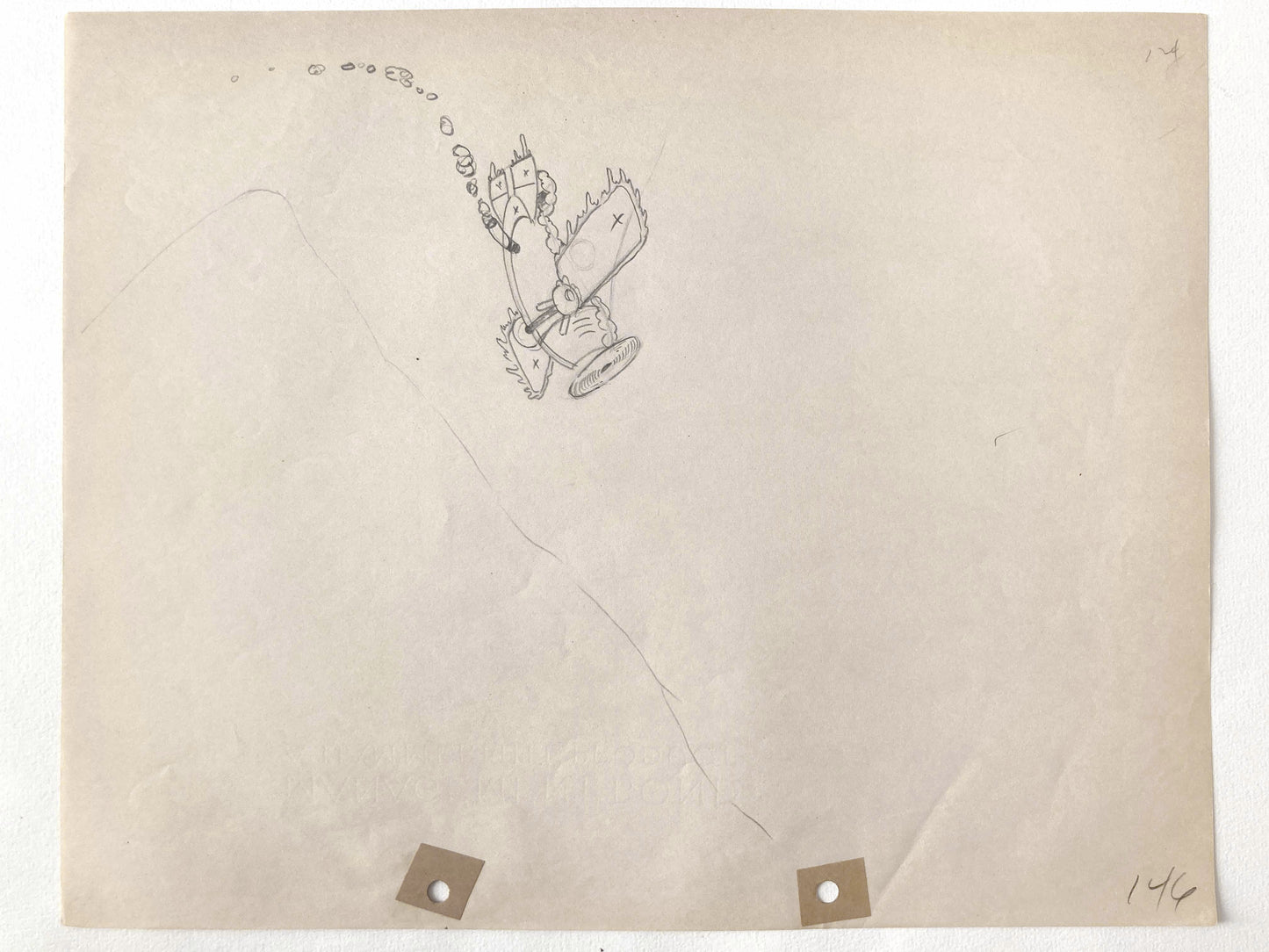 The Mail Pilot : Original Production Used Drawing Featuring Mickey in His Plane (Walt Disney, 1933). For sale on FLIP Gallery